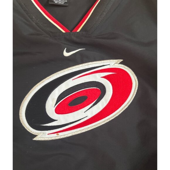 Nike Carolina Hurricanes Windbreaker XXL Pullover Jacket Black Red NHL Hockey - Picture 3 of 10
